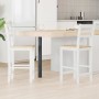 Étkező székek 2 pcs tömör gumi fa fehér 40 x 47,5 x 99,5 cm
