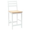 Étkező székek 2 pcs tömör gumi fa fehér 40 x 47,5 x 99,5 cm