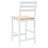 Étkező székek 2 pcs tömör gumi fa fehér 40 x 47,5 x 99,5 cm