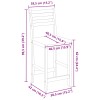 Étkező székek 2 pcs tömör gumi fa fehér 40 x 47,5 x 99,5 cm