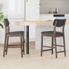 Étkező székek 2 pcs világos barna 48 x 49 x 95 cm tömör gumi fa