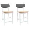 Étkező székek 2 pcs fehér 48 x 49 x 95 cm tömör gumi fa