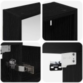 Fürdőszobai szekrény szett 3 pcs 126 x 16 x 62.5 cm faanyag