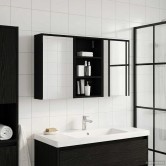 Fürdőszobai szekrény szett 3 pcs 126 x 16 x 62.5 cm faanyag