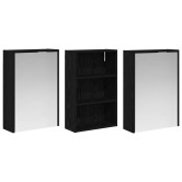 Fürdőszobai szekrény szett 3 pcs 126 x 16 x 62.5 cm faanyag
