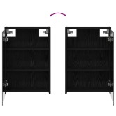 Fürdőszobai szekrény szett 3 pcs 126 x 16 x 62.5 cm faanyag