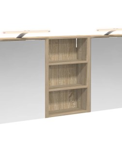 Fürdőszobai szekrény szett 3 pcs 126 x 16 x 62.5 cm faanyag