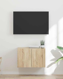 Tv fali szekrény sonoma tölgy 59,5 x 31 x 40 cm faanyag