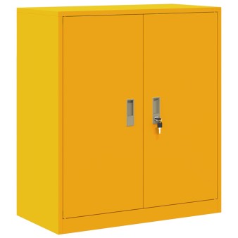 Tárolószekrény mustár sárga 80 x 40 x 90 cm acél