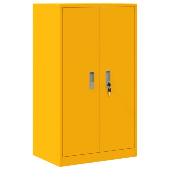 Tárolószekrény mustár sárga 60 x 40 x 105 cm acél