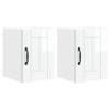 Fali szekrény lucca 2 pcs magasfényű fehér 30 x 31 x 40 cm