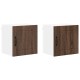Fali konyhaszekrény 2 pcs barna tölgy 40 x 31 x 40 cm faanyag