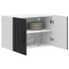 Fali szekrény lucca 2 pcs fekete 60 x 31 x 40 cm szerelt fa