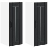 Fali szekrény lucca 2 pcs fekete 30 x 31 x 80 cm szerelt fa