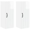 Fali szekrény lucca 2 pcs magasfényű fehér 30 x 31 x 80 cm