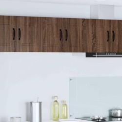 Fali konyhaszekrény 2 pcs barna tölgy 30 x 31 x 40 cm faanyag