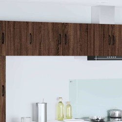 Fali konyhaszekrény ajtóval barna tölgy 40 x 31 x 40 cm faanyag