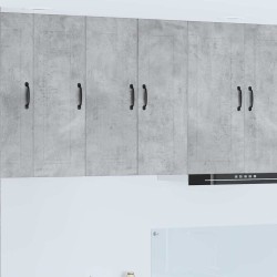 Fali konyhaszekrény 2 pcs beton szürke 30 x 31 x 80 cm faanyag