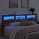 Fejtámla led -es lámpákkal öreg fa 220 x 17 x 102 cm faanyag
