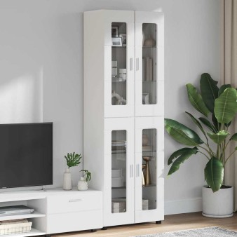 Magasfiú polcokkal florin fehér 60 x 35 x 182 cm faanyag