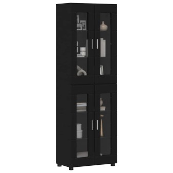 Magasfiú polcokkal florin fekete 60 x 35 x 182 cm faanyag