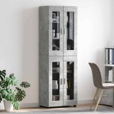 Magasfiú polcokkal florin beton szürke 60 x 35 x 182 cm faanyag