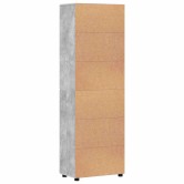 Magasfiú polcokkal florin beton szürke 60 x 35 x 182 cm faanyag