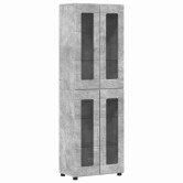 Magasfiú polcokkal florin beton szürke 60 x 35 x 182 cm faanyag