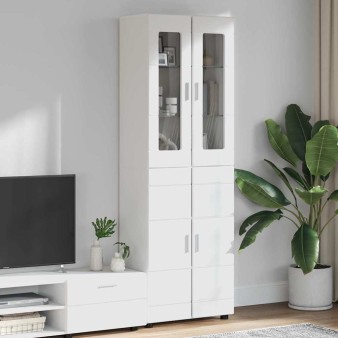 Magasfiú polcokkal florin fehér 60 x 35 x 182 cm faanyag