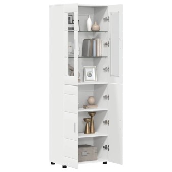 Magasfiú polcokkal florin fehér 60 x 35 x 182 cm faanyag