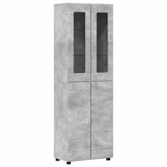 Magasfiú polcokkal florin beton szürke 60 x 35 x 182 cm faanyag