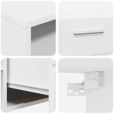 Tv szekrény garnitúra fiókkal florin 3 pcs fehér faanyag Tv szekrény garnitúra fiókkal florin 3 pcs fehér faanyag