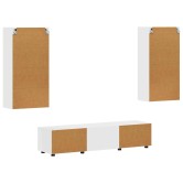 Tv szekrény garnitúra fiókkal florin 3 pcs fehér faanyag Tv szekrény garnitúra fiókkal florin 3 pcs fehér faanyag
