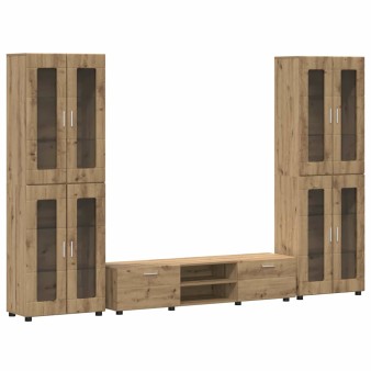 Tv szekrény garnitúra florin 3 pcs artisan tölgy faanyag