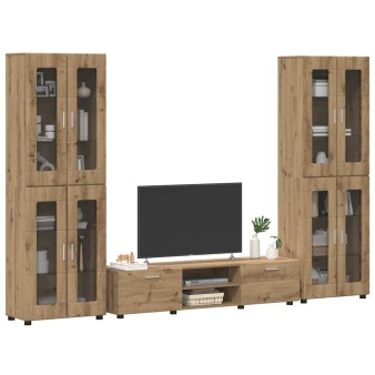 Tv szekrény garnitúra florin 3 pcs artisan tölgy faanyag
