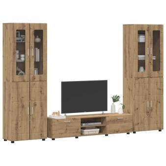 Tv szekrény garnitúra florin 3 pcs artisan tölgy faanyag