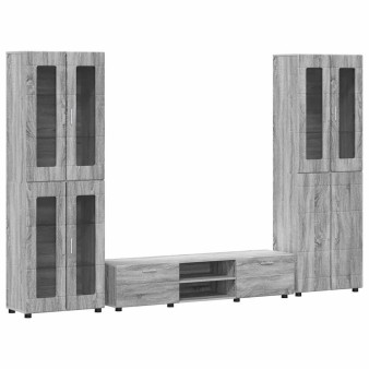 Tv szekrény garnitúra florin 3 pcs szürke sonoma faanyag