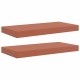 Falpolc falra szerelhető 2 pcs piros 50 x 23 x 4 cm faanyag