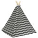 Kiskedvenc teepee párnával fehér és szürke 50 x 50 x 60 cm