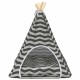 Kiskedvenc teepee párnával fehér és szürke 50 x 50 x 60 cm