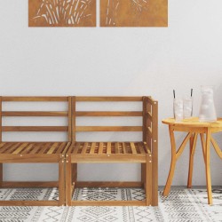 Kültéri sarokkanapé tömör akácfa természetes 63 x 63 x 73 cm