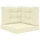 Kültéri kanapé párna 3 pcs krém poliészter