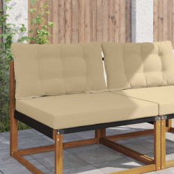 Kültéri kanapé párna 2 pcs bézs poliészter