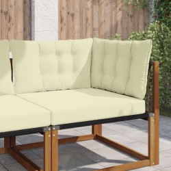 Kültéri kanapé párna 3 pcs krém poliészter