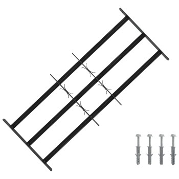 Ablak rács 116 x 45 cm porszórt acél fekete