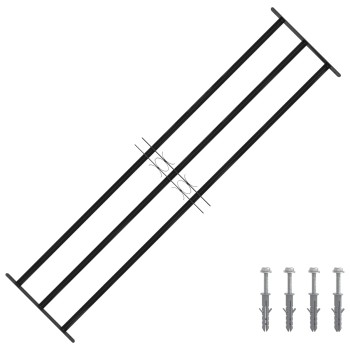 Ablak rács 174 x 45 cm porszórt acél fekete