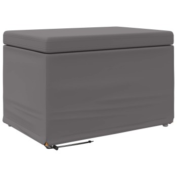 Zsámoly szürke 61 x 41 x 40 cm műbőr és műanyag fa