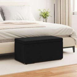 Zsámoly fekete 81 x 41 x 40 cm szövet és faszerkezet