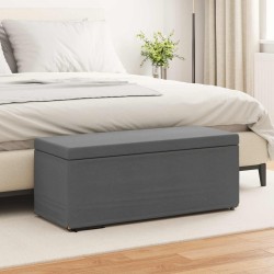 Zsámoly sötétszürke 101 x 41 x 40 cm szövet és faszerkezet