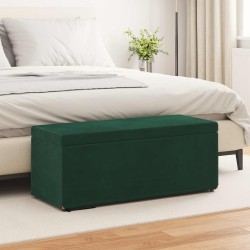 Zsámoly sötétzöld 101 x 41 x 40 cm bársony és műanyag fa